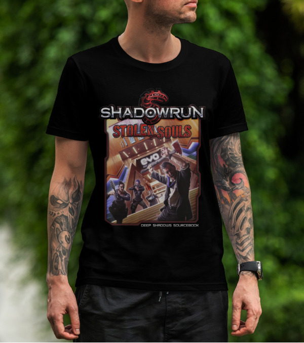 Shadowrun Stolen Souls Deep Shadows Sourcebook T-Shirt