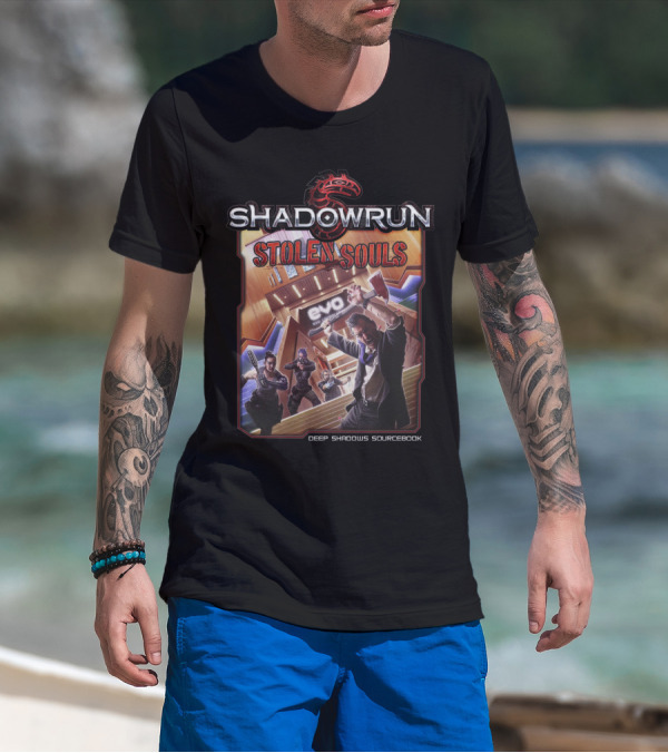 Shadowrun Stolen Souls Deep Shadows Sourcebook T-Shirt
