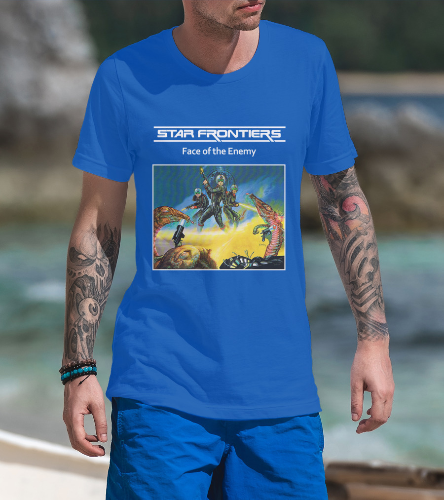 Star Frontiers Face Of The Enemy Alien Battle Scene T-Shirt