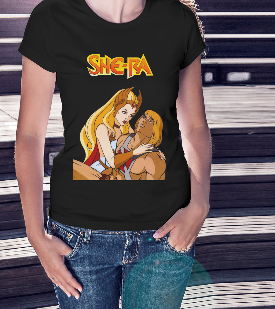 She Ra He Man Classic Cartoon Duo T-Shirt