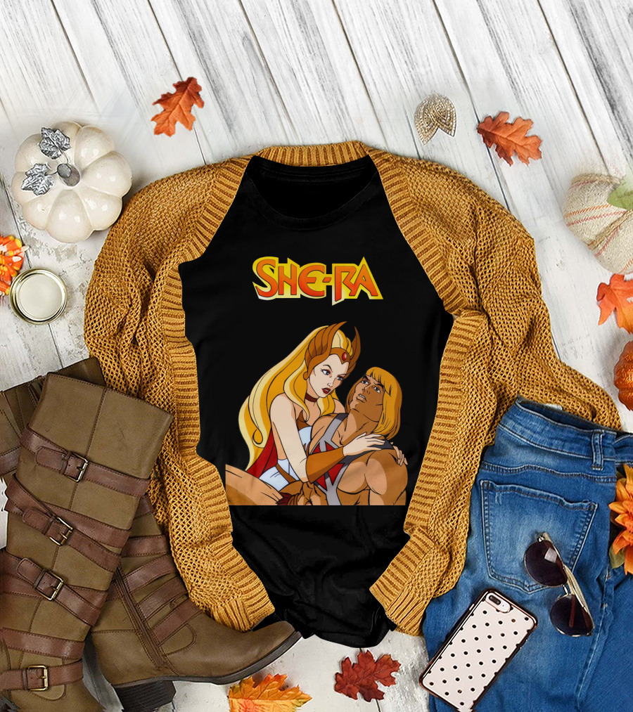 She Ra He Man Classic Cartoon Duo T-Shirt