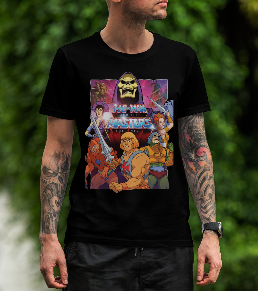 He-Man And The Masters Of The Universe Classic Characters And Skeletor T-Shirt