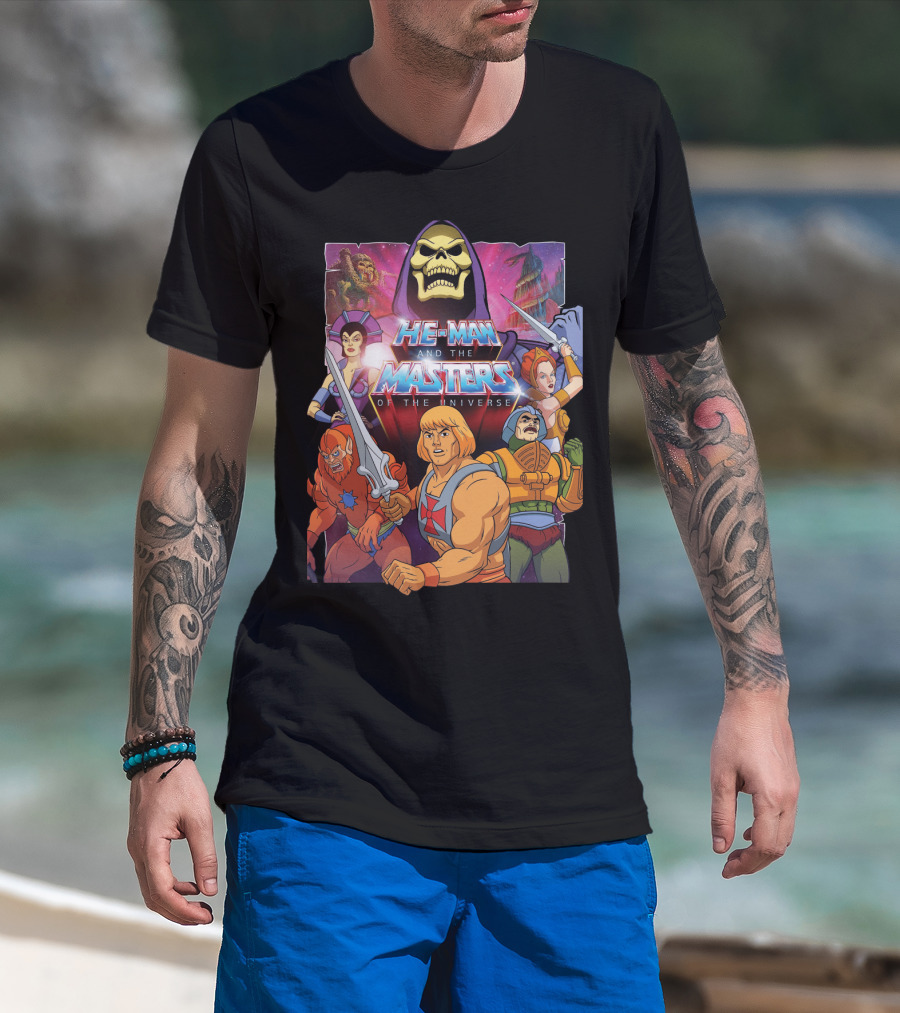 He-Man And The Masters Of The Universe Classic Characters And Skeletor T-Shirt