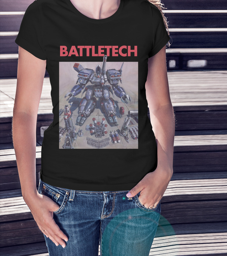 BATTLETECH Mech Assembly Scene T-Shirt