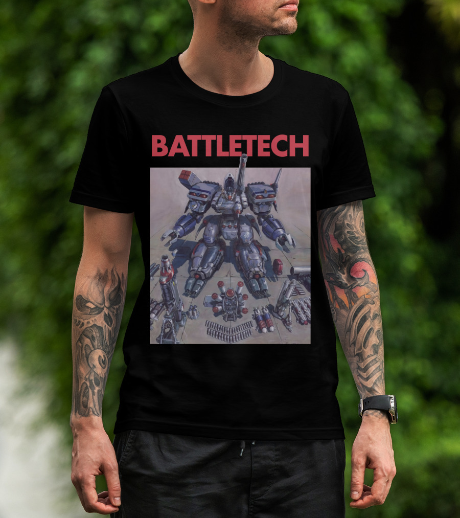 BATTLETECH Mech Assembly Scene T-Shirt