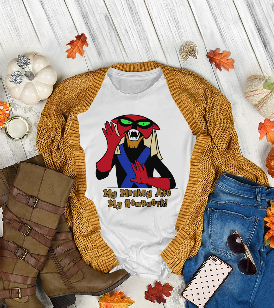 Space Ghost Brak My Monkey Ate My Homework T-Shirt
