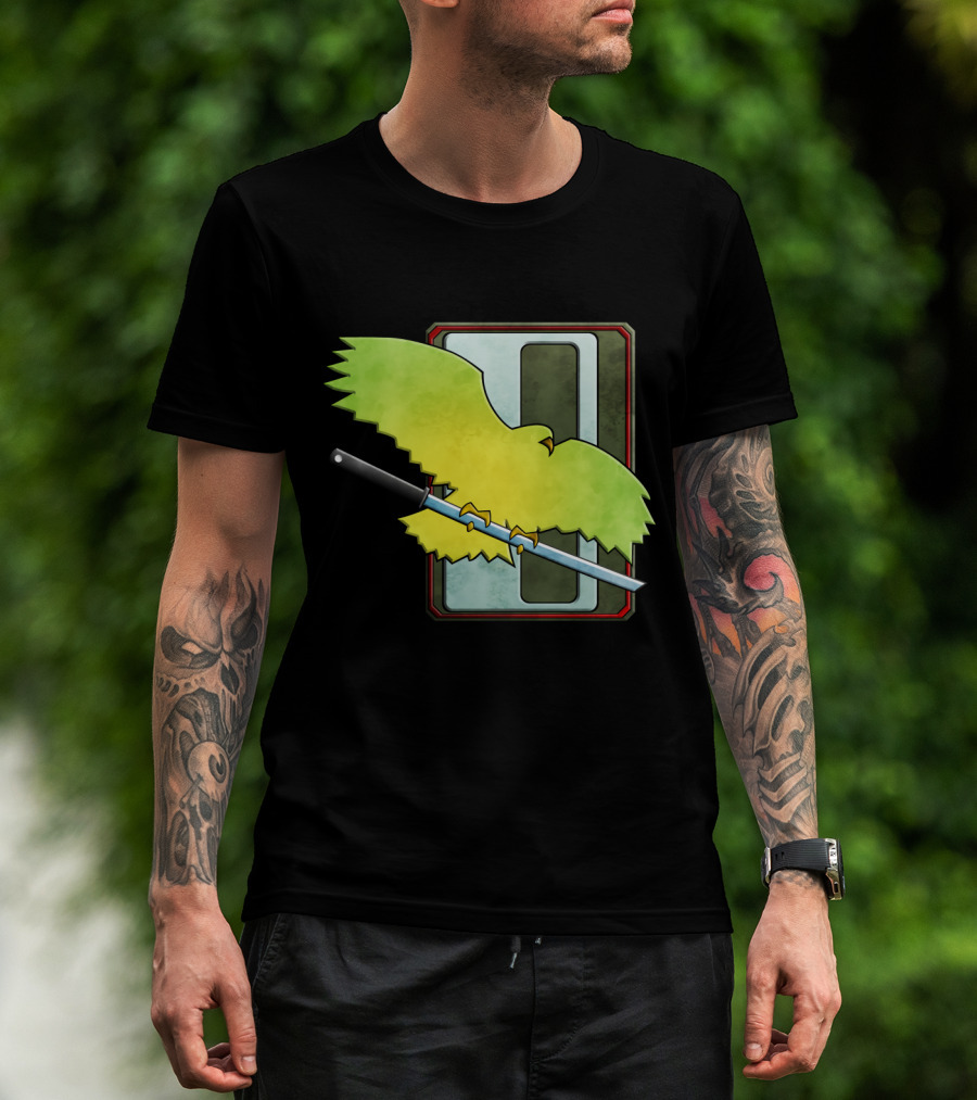 Clan Jade Falcon Battletech MechWarrior Green Falcon Sword Emblem T-Shirt