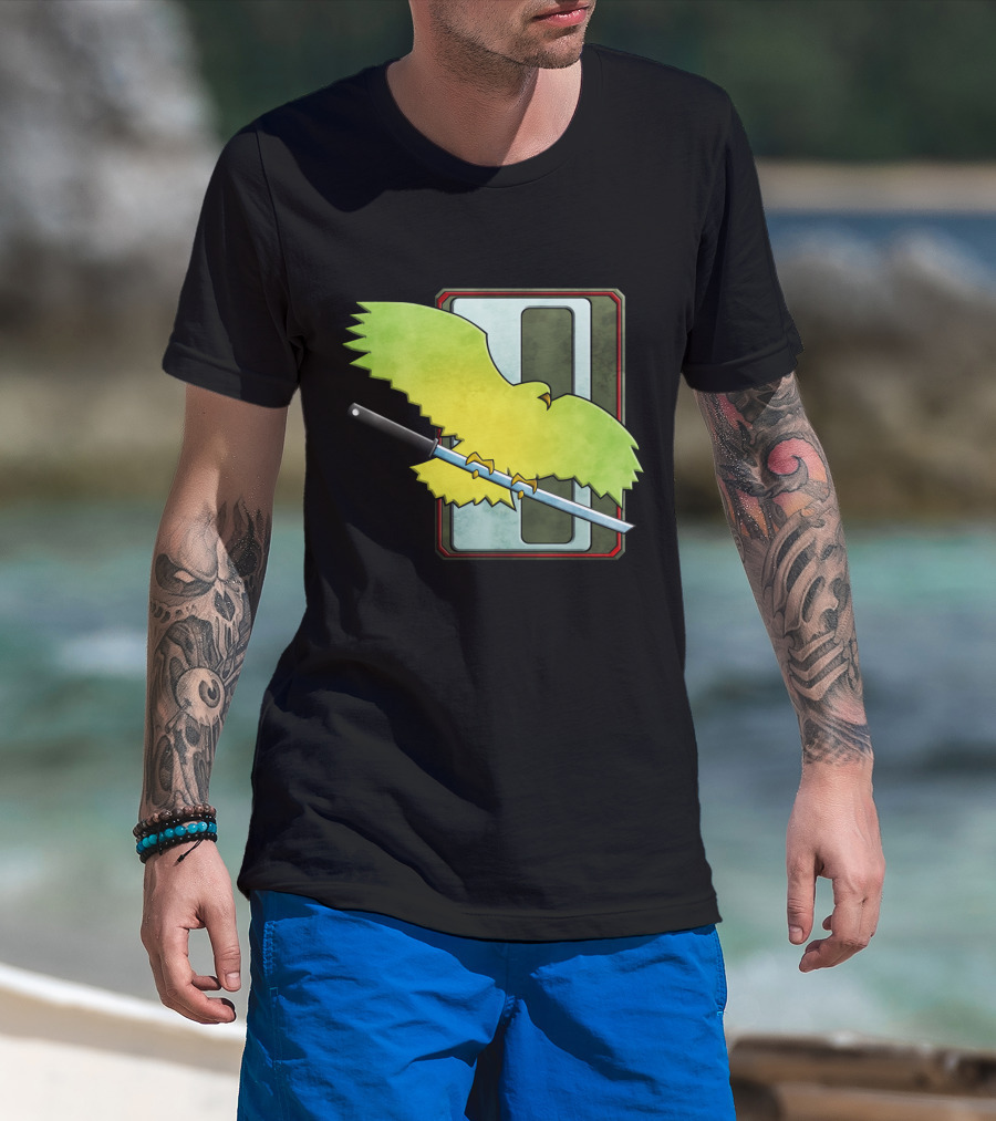 Clan Jade Falcon Battletech MechWarrior Green Falcon Sword Emblem T-Shirt