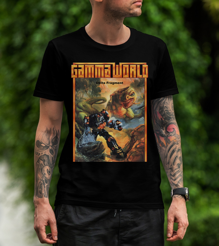Gamma World Delta Fragment Mech Battle Dinosaur Display T-Shirt