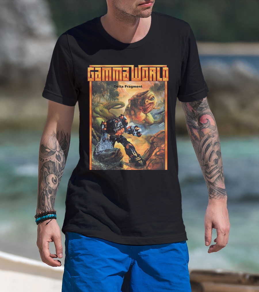 Gamma World Delta Fragment Mech Battle Dinosaur Display T-Shirt