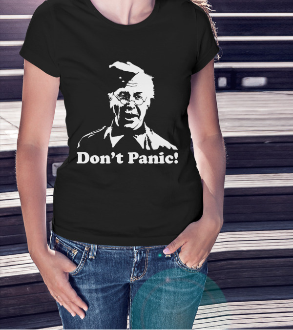 Dad's Army Don't Panic Classic White Text Vintage Character T-Shirt