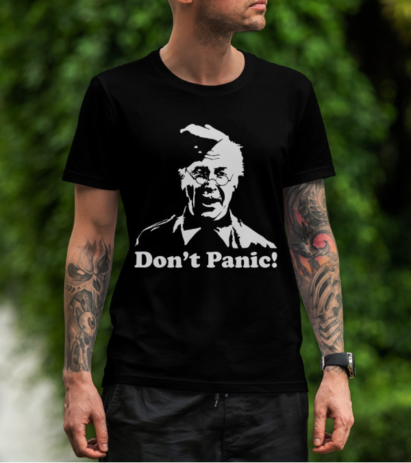 Dad's Army Don't Panic Classic White Text Vintage Character T-Shirt