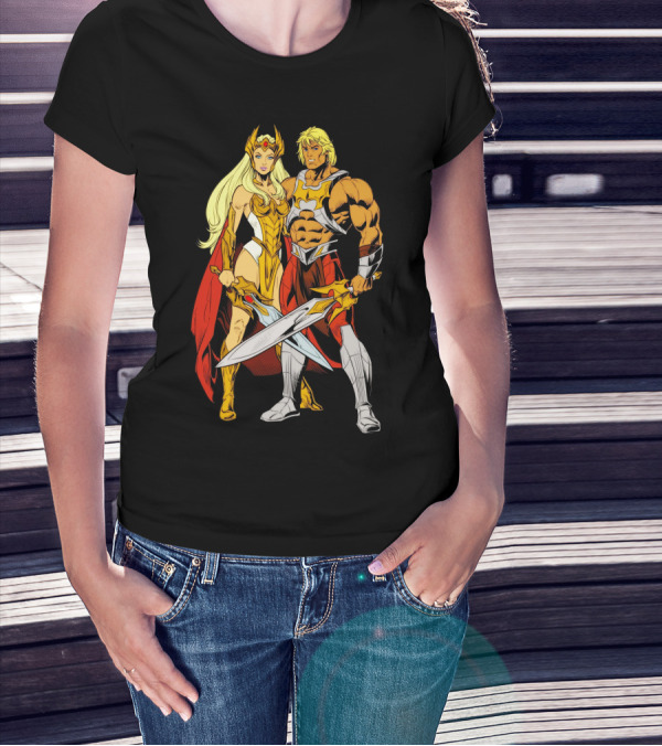 She Ra And He Man Powerful Alliance Masters Of The Universe T-Shirt