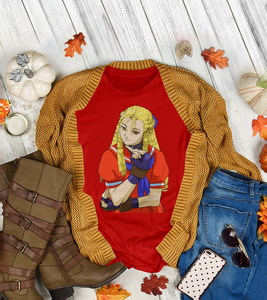 Street Fighter Alpha Cammy Red Outfit Character T-Shirt