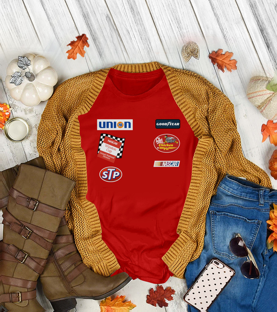 Stroker Ace Red Suit Winston Cup NASCAR Grand National Drivers Goodyear Union 76 Chicken Pit STP T-Shirt