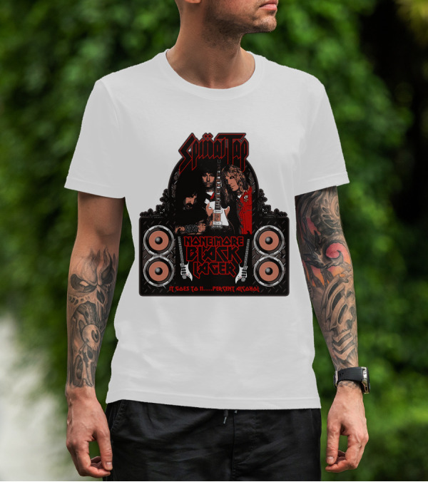 Spinal Tap None More Black Lager It Goes To 11 Percent Alcohol T-Shirt