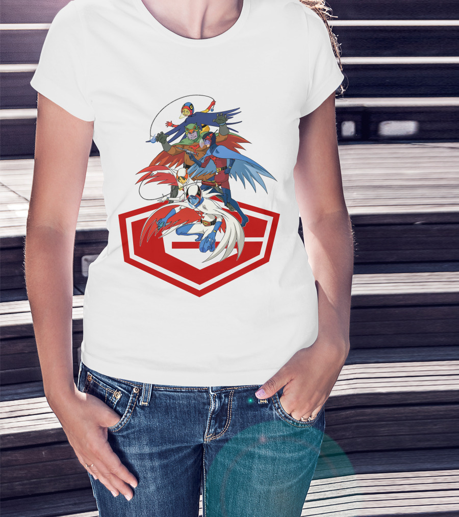 Science Ninja Team Gatchaman Dynamic Heroes Emblem Formation T-Shirt