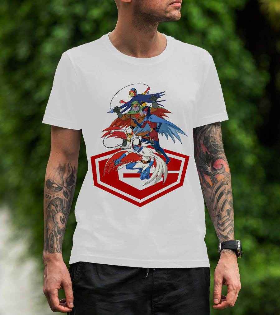 Science Ninja Team Gatchaman Dynamic Heroes Emblem Formation T-Shirt