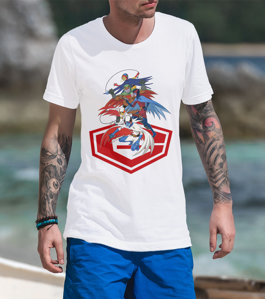 Science Ninja Team Gatchaman Dynamic Heroes Emblem Formation T-Shirt