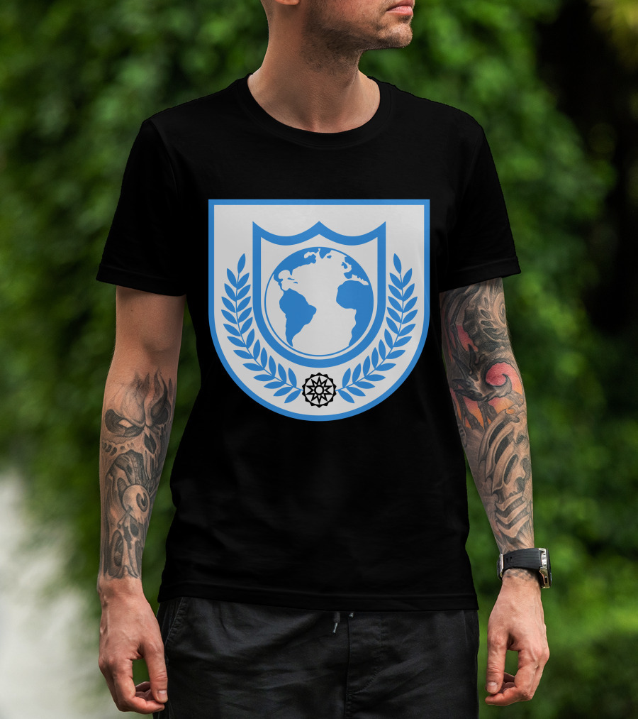Buck Rogers Earth Alliance Emblem With Global Crest And Laurel Wreath T-Shirt