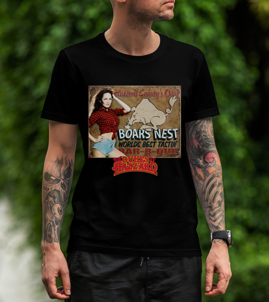 The Dukes Of Hazzard Boars Nest Hazzard County's Own World's Best Tastin' Bar-B-Que T-Shirt
