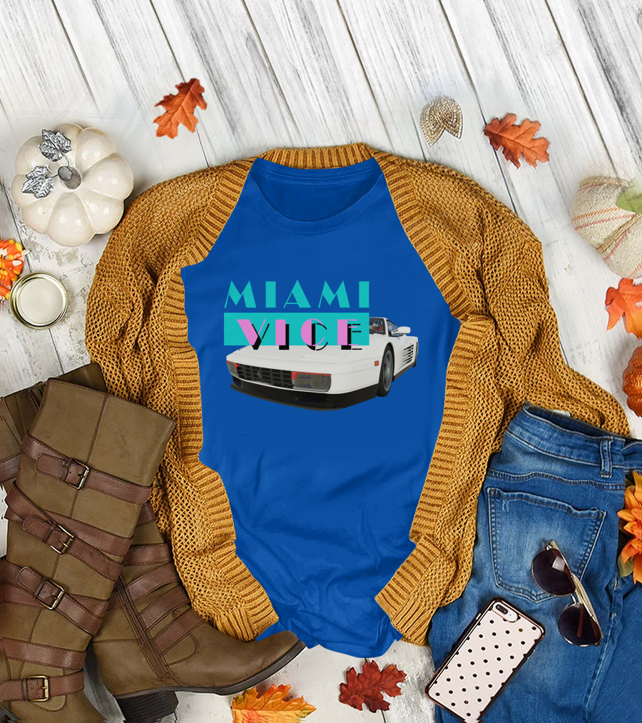 Miami Vice Retro Car T-Shirt