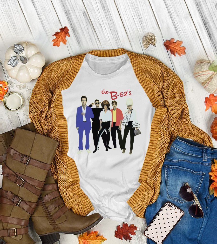 The B-52's Album Cover Band Members in Iconic Attire T-Shirt