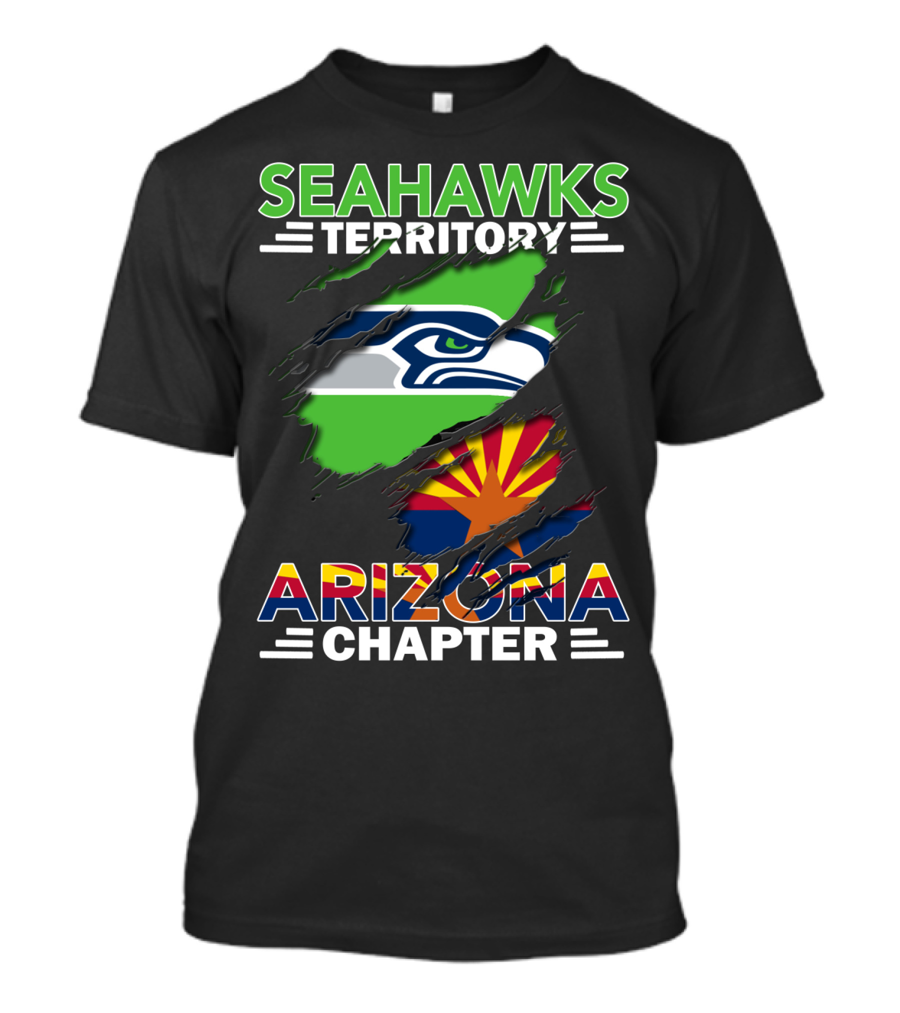 Seahawks Territory Arizona Chapter Fan Pride Flag T-Shirt