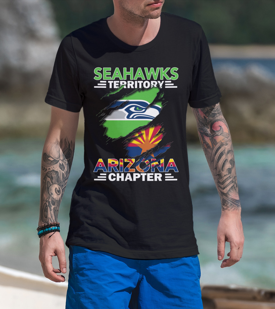 Seahawks Territory Arizona Chapter Fan Pride Flag T-Shirt
