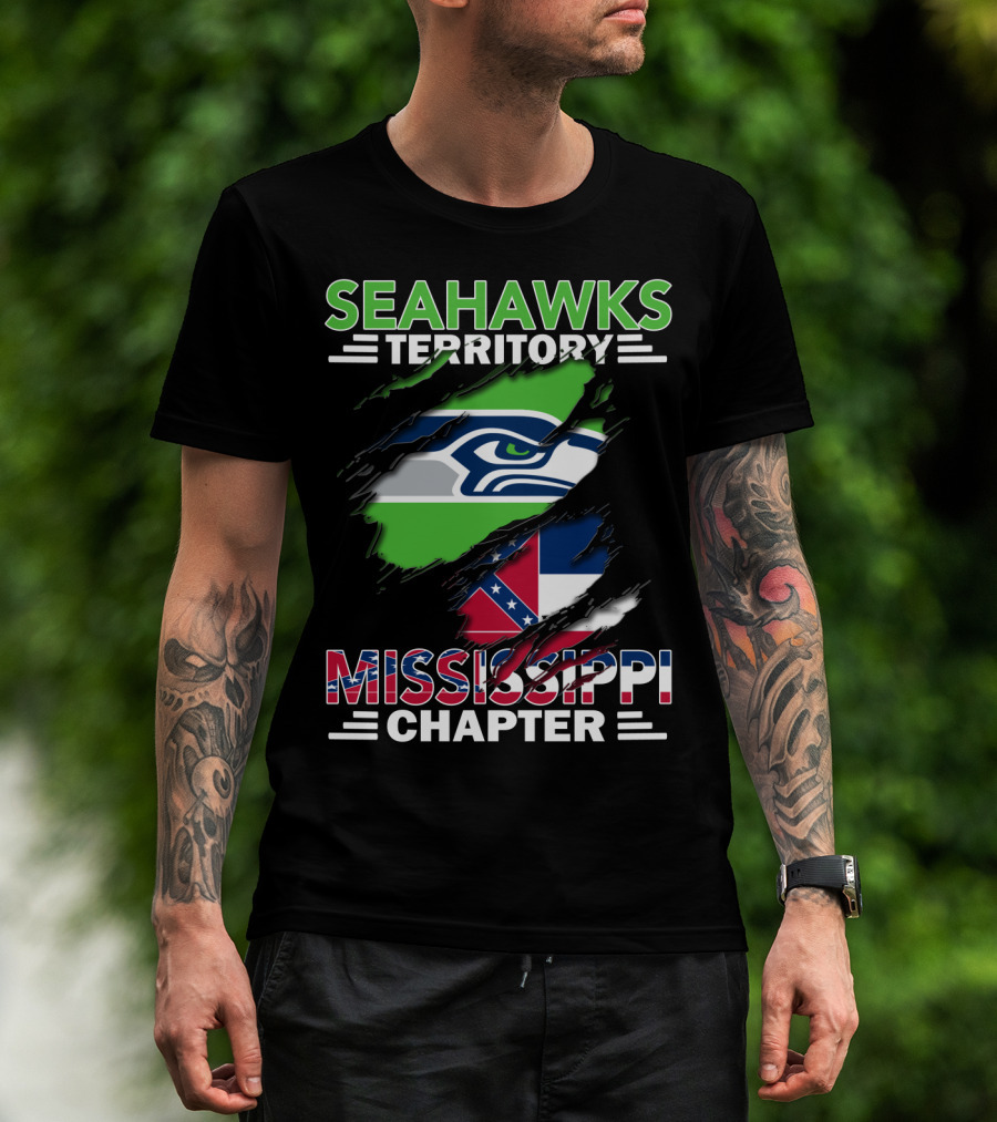 Seahawks Territory Mississippi Chapter Flag T-Shirt
