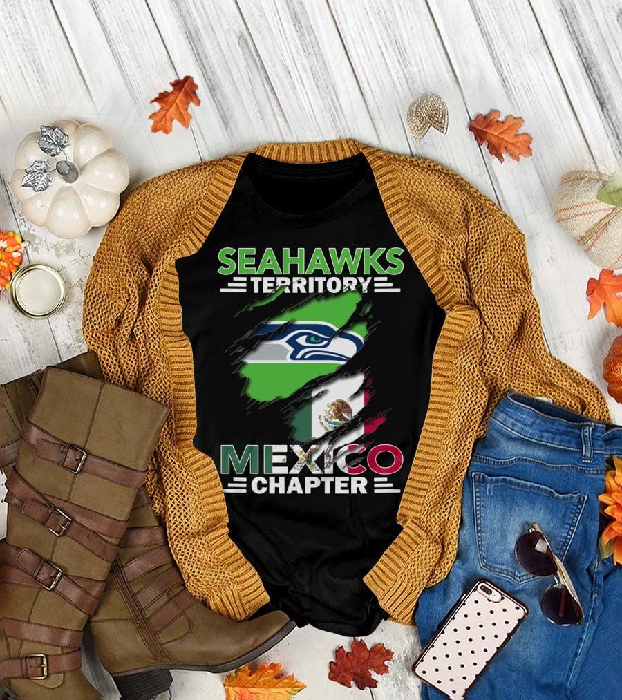 Seahawks Territory Mexico Chapter Flag Inspired T-Shirt