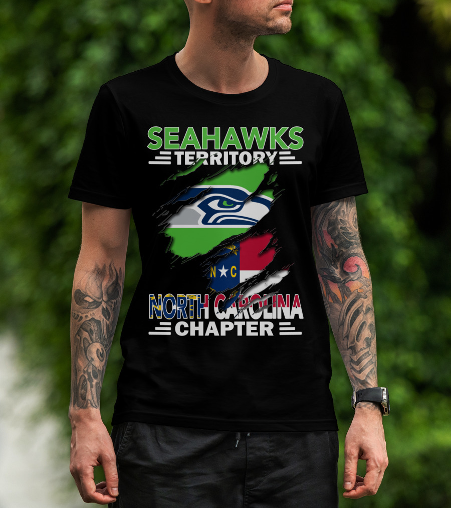 Seahawks Territory North Carolina Chapter Flag T-Shirt