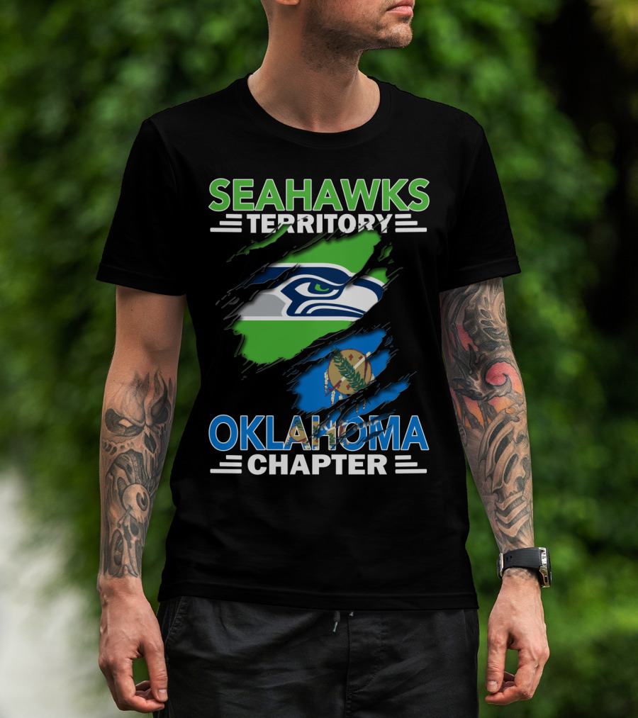 Seahawks Territory Oklahoma Chapter Flag T-Shirt