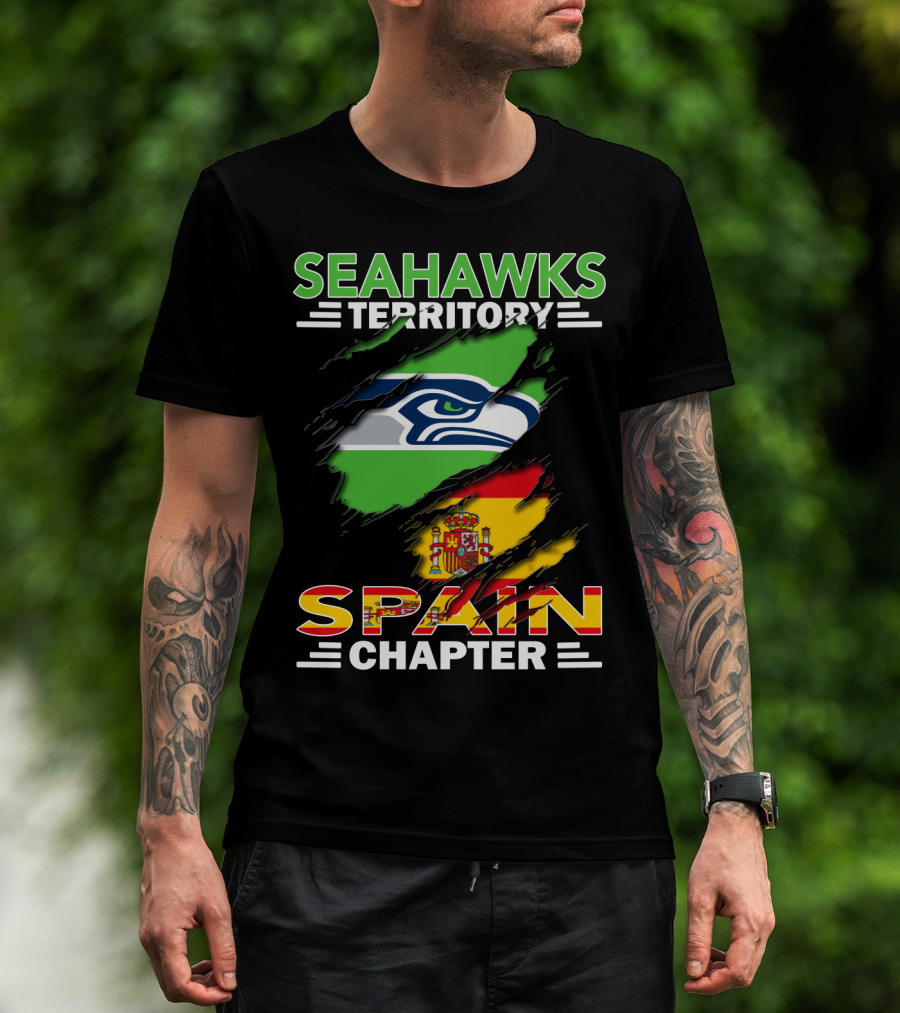 Seahawks Territory Spain Chapter Flag Logo Mix T-Shirt