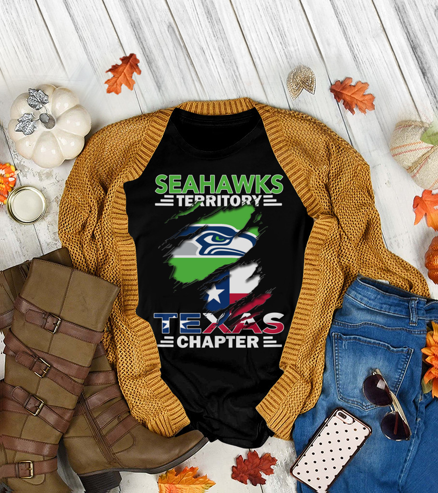 Seahawks Territory Texas Chapter Flag T-Shirt