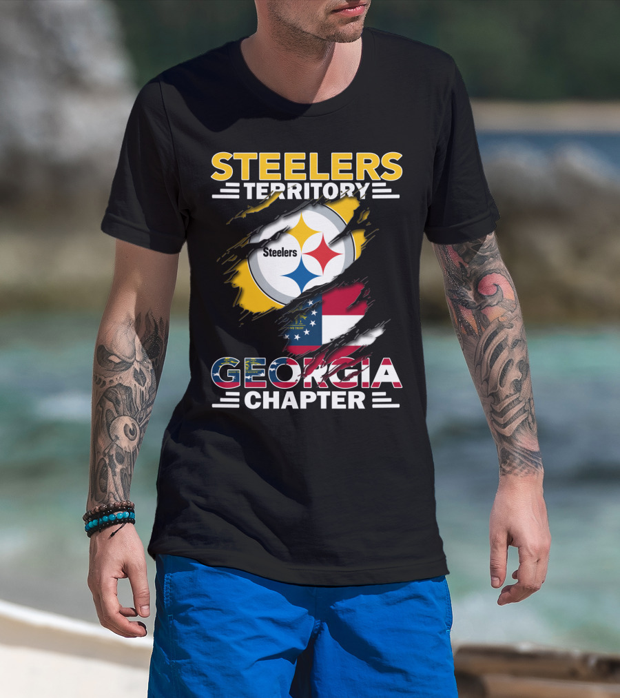 Steelers Territory Georgia Chapter Flag T-Shirt