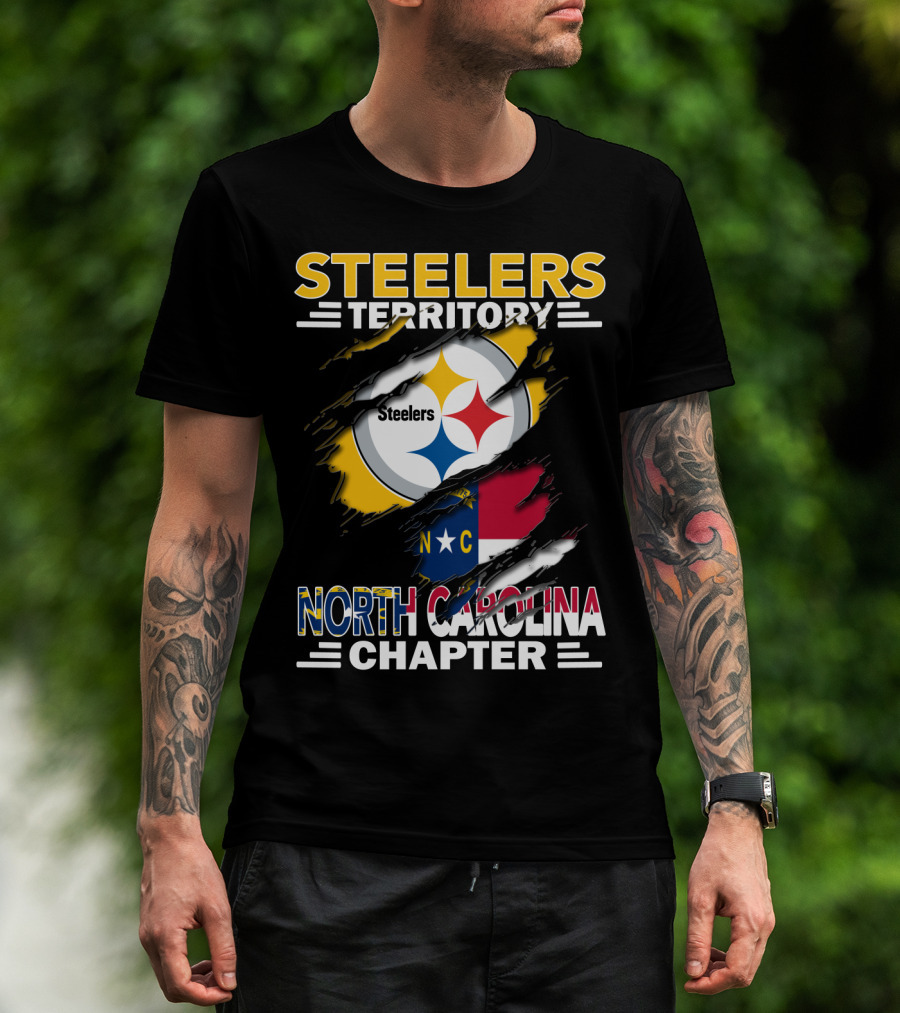 Steelers Territory North Carolina Chapter Steelers Logo Nc Flag T-Shirt