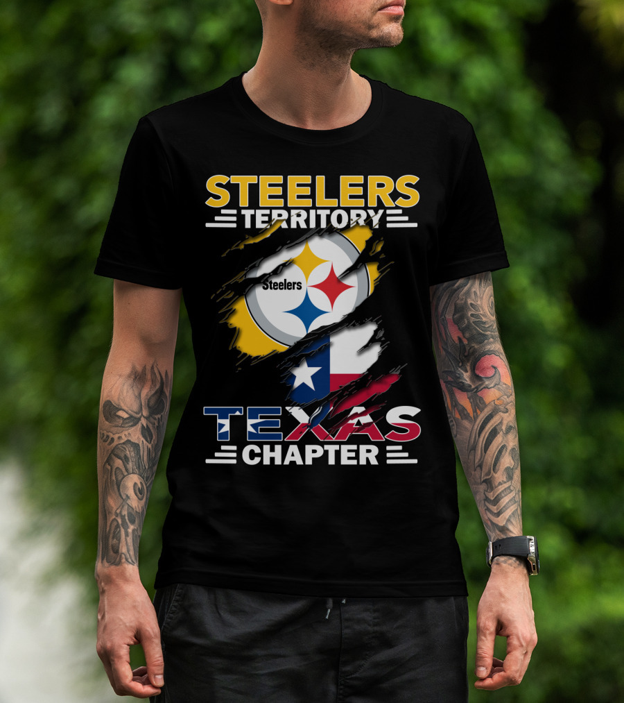 Steelers Territory Texas Chapter Steelers Texas Chapter Flag Football Fan T-Shirt