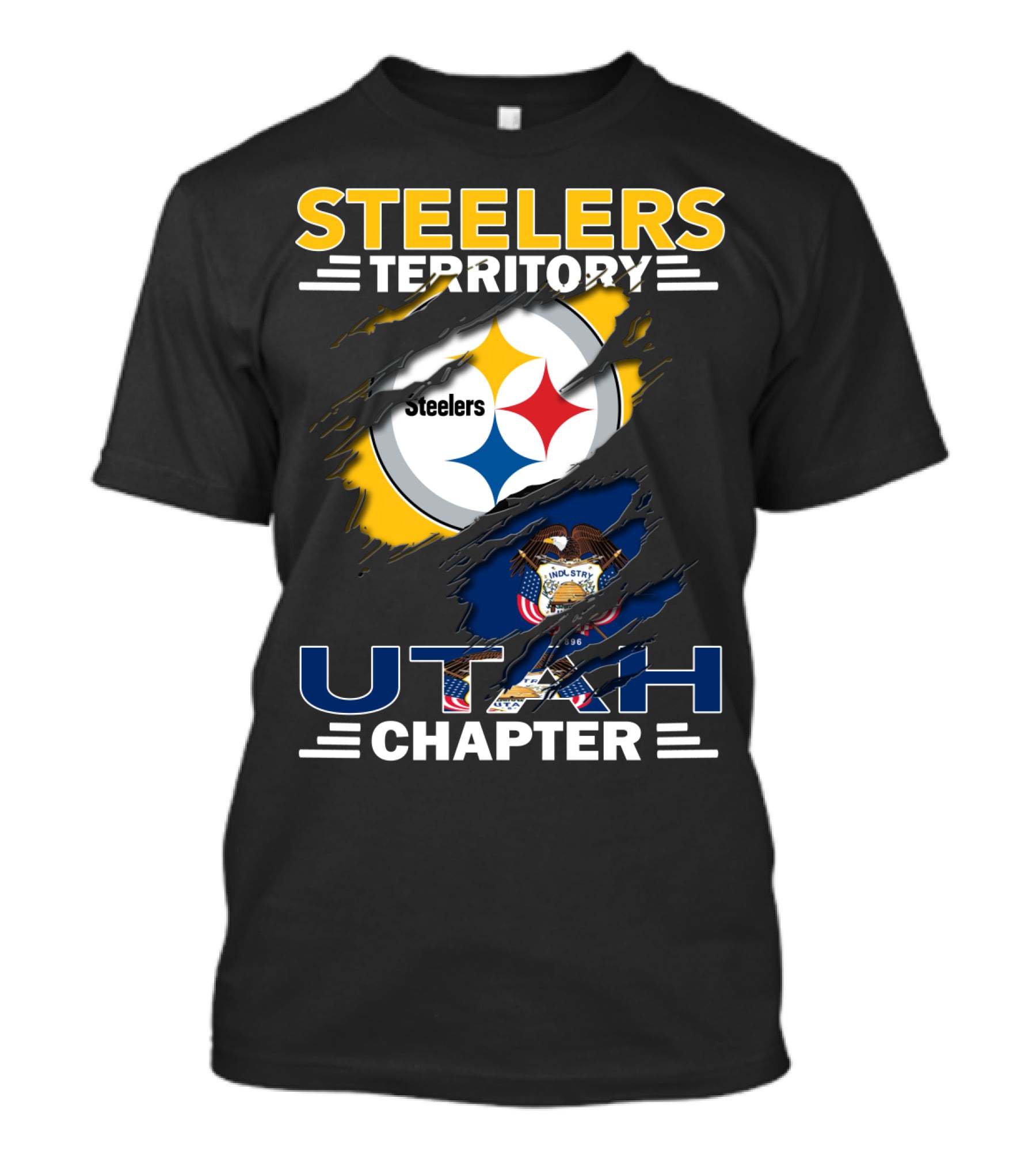 Steelers Territory Utah Chapter Steelers State Seal T-Shirt