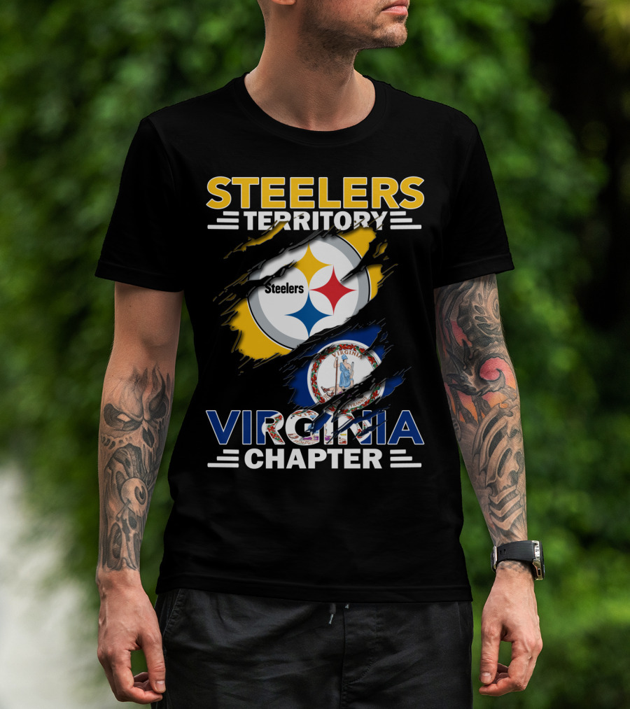 Steelers Territory Virginia Chapter Logo With Virginia State Seal T-Shirt