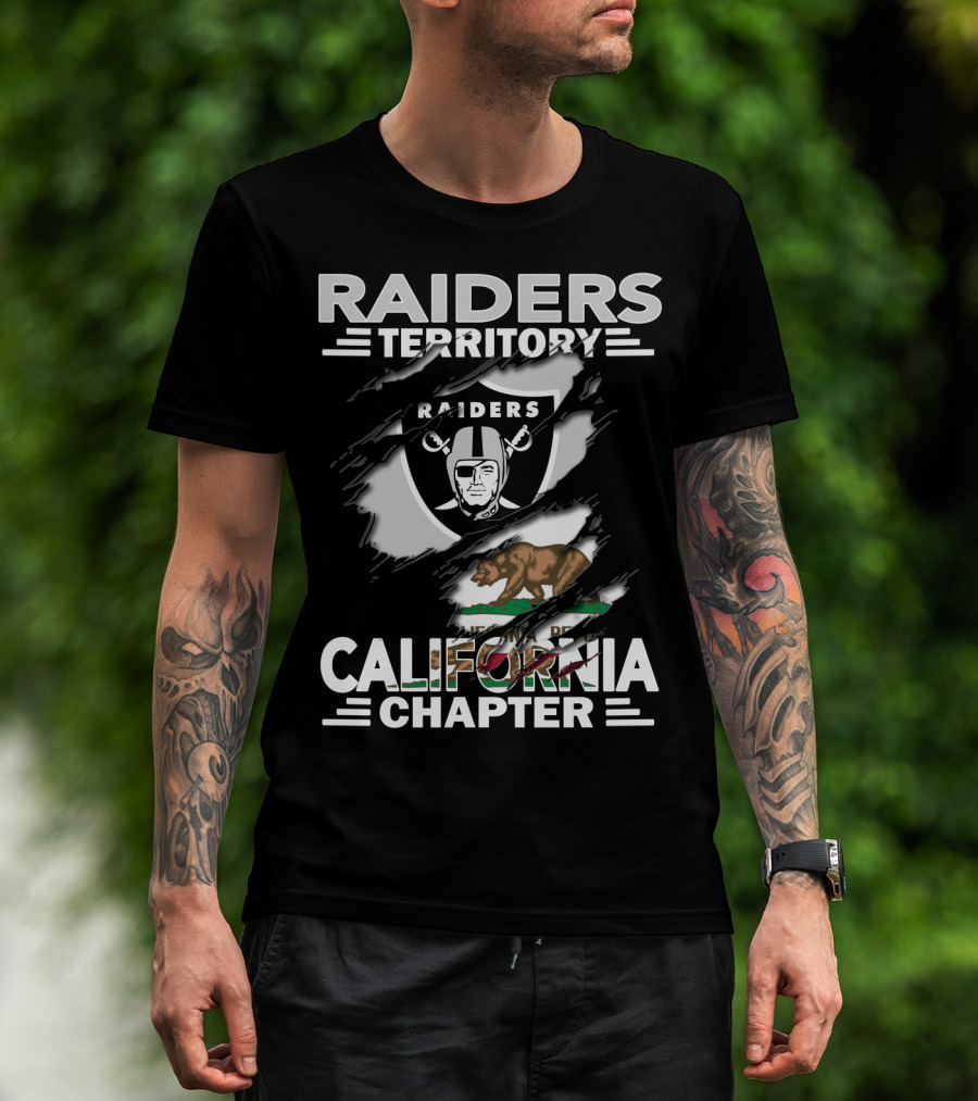 Raiders Territory California Chapter Logo With Bear And Shield T-Shirt