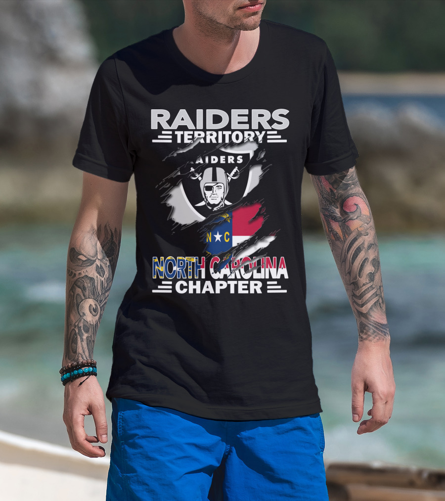 Raiders Territory North Carolina Chapter Nfl Fan Pride Display T-Shirt