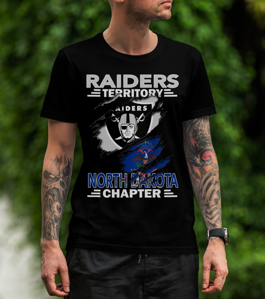 Raiders Territory North Dakota Chapter Nfl Team Pride T-Shirt