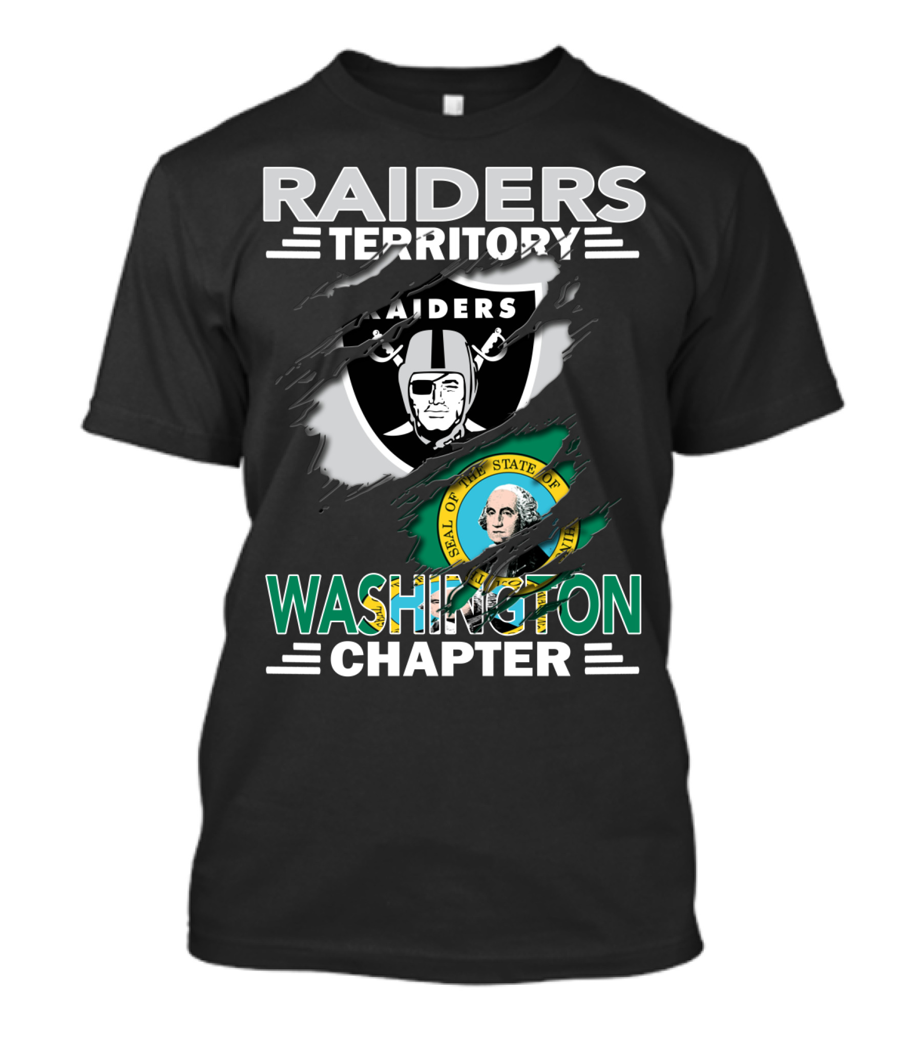 Raiders Territory Seal Of The State Of Washington Washington Chapter T-Shirt