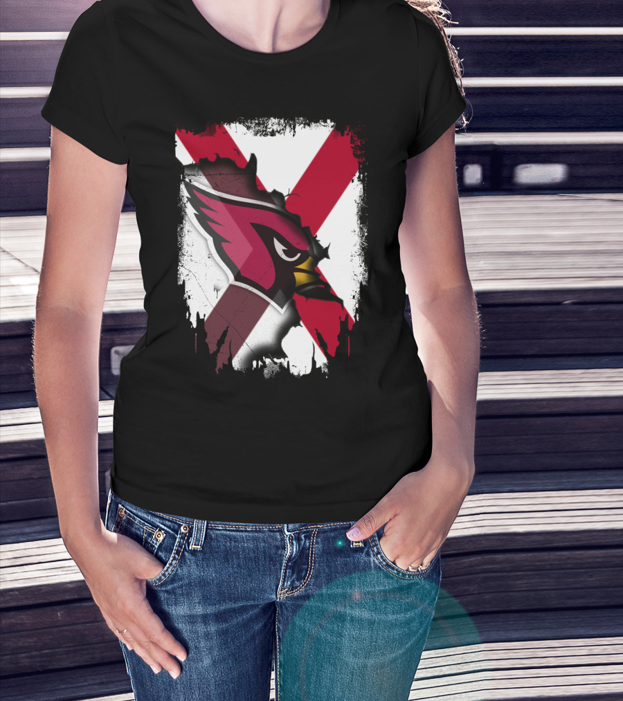 Together Alabama Cardinal Spirit Flag T-Shirt