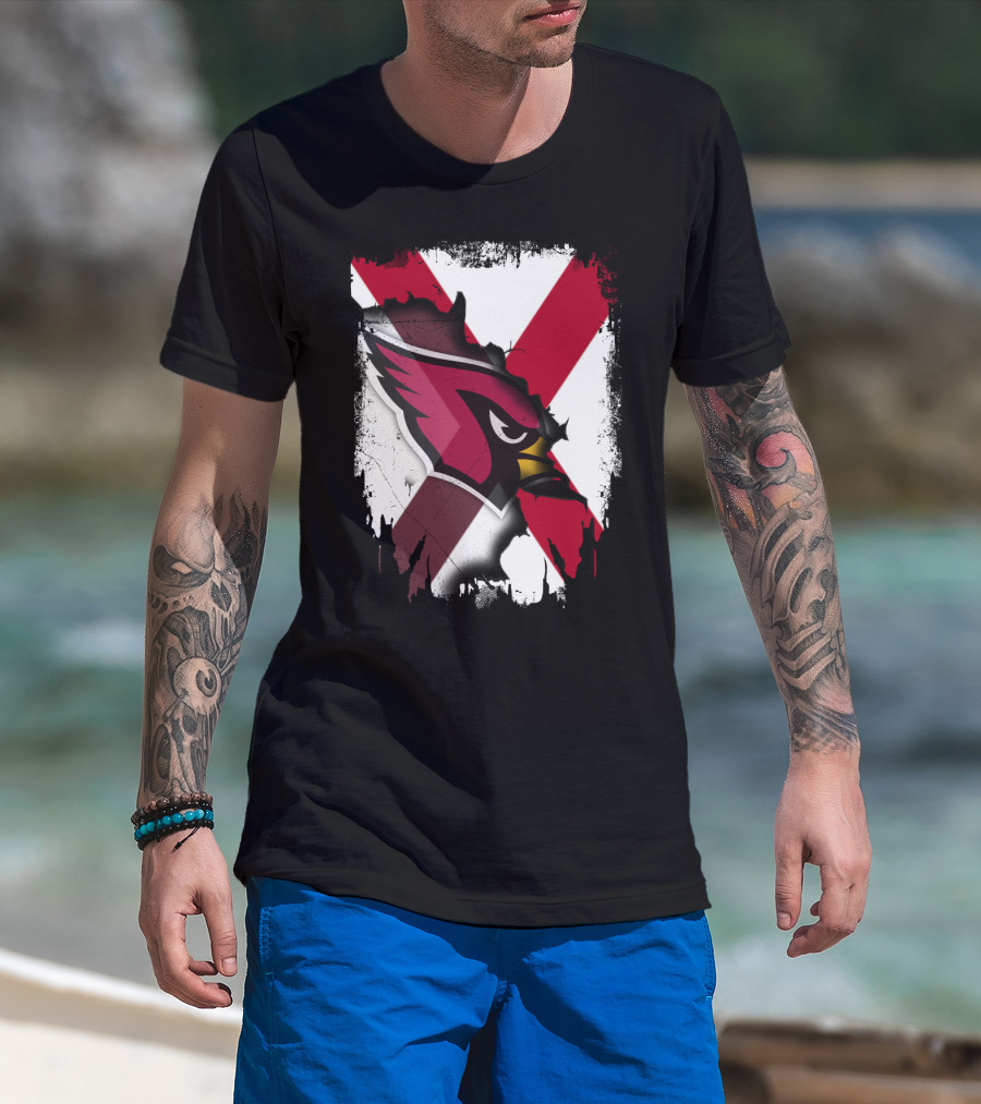 Together Alabama Cardinal Spirit Flag T-Shirt