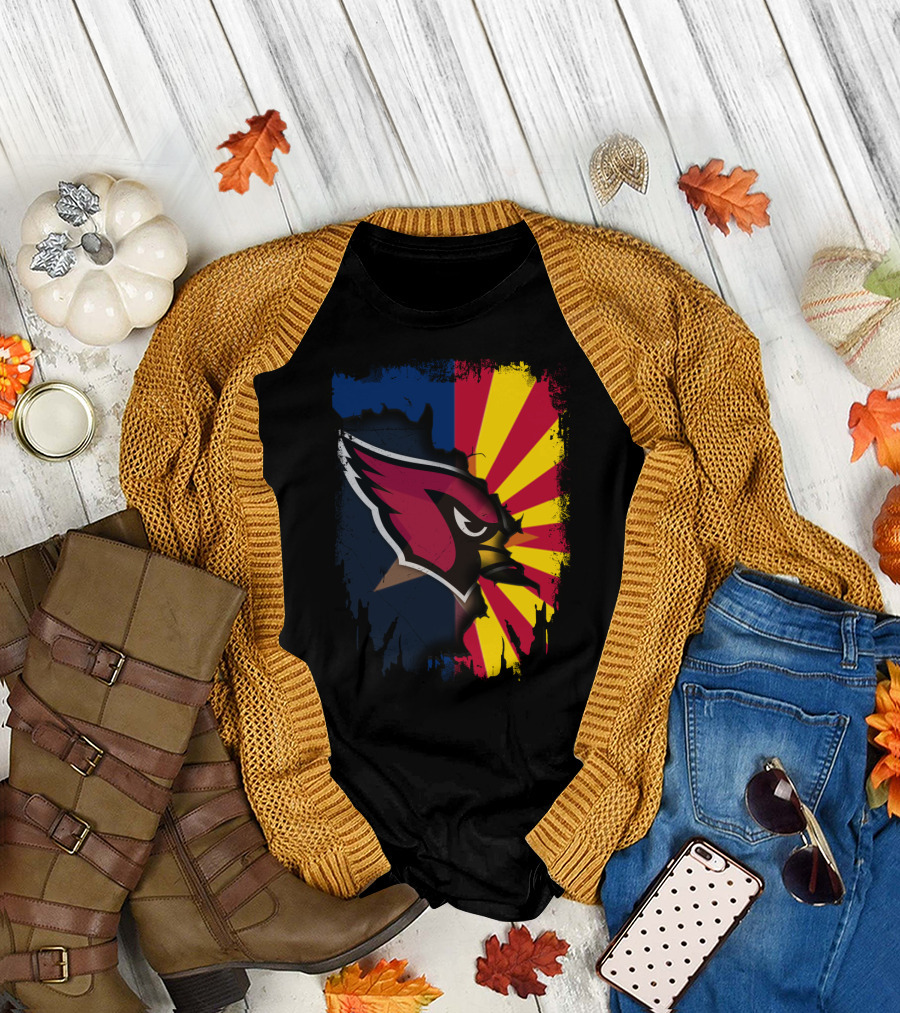 Arizona Cardinals Together State Pride Flag Burst T-Shirt