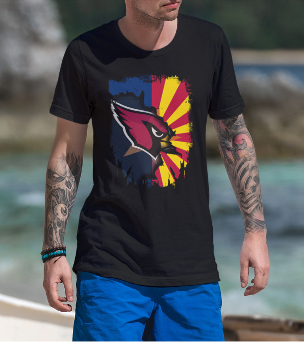 Arizona Cardinals Together State Pride Flag Burst T-Shirt