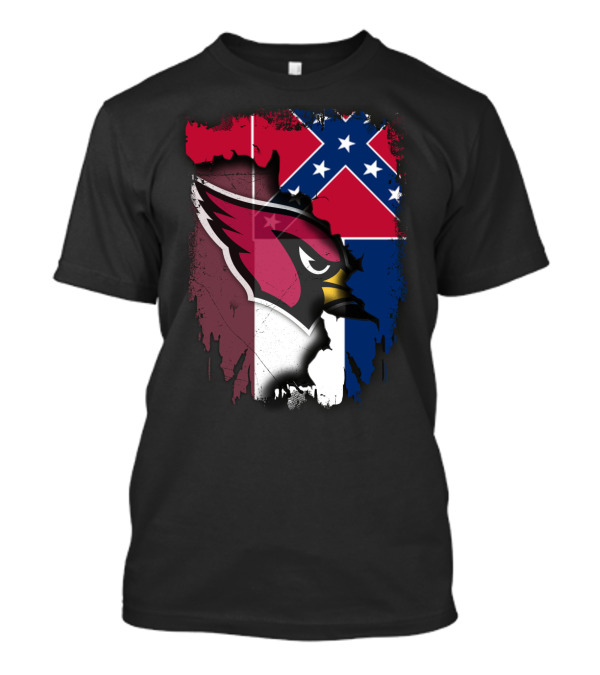 Together Mississippi Cardinal Emblem And Flag T-Shirt