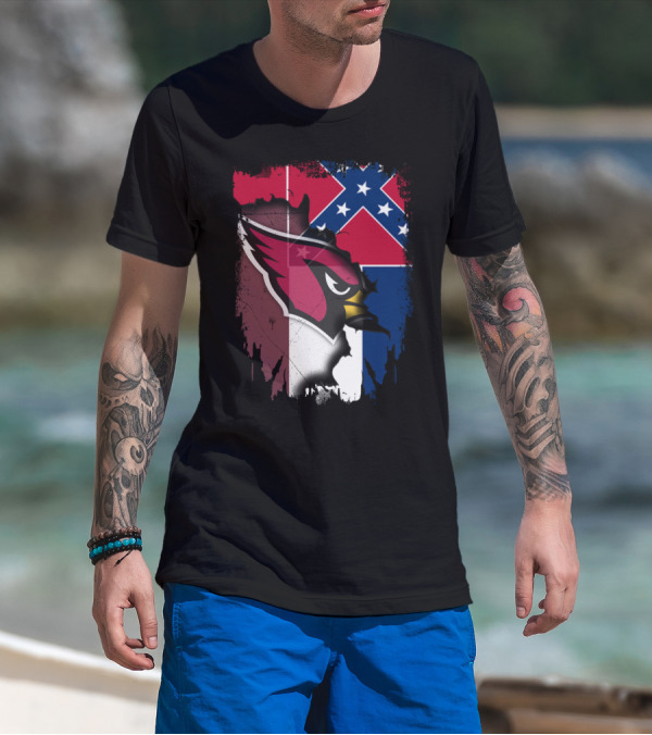 Together Mississippi Cardinal Emblem And Flag T-Shirt